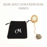 Infuzor ceai din otel inox cu piatra semipretioasa Labradorit de 2 cm - Cristale vindecatoare tematica feng shui