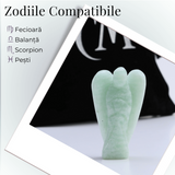Figurina Inger 55mm din Amazonit Sculptat Manual - Protectie si Liniste