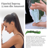 Figurina Inger 55mm din Amazonit Sculptat Manual - Protectie si Liniste