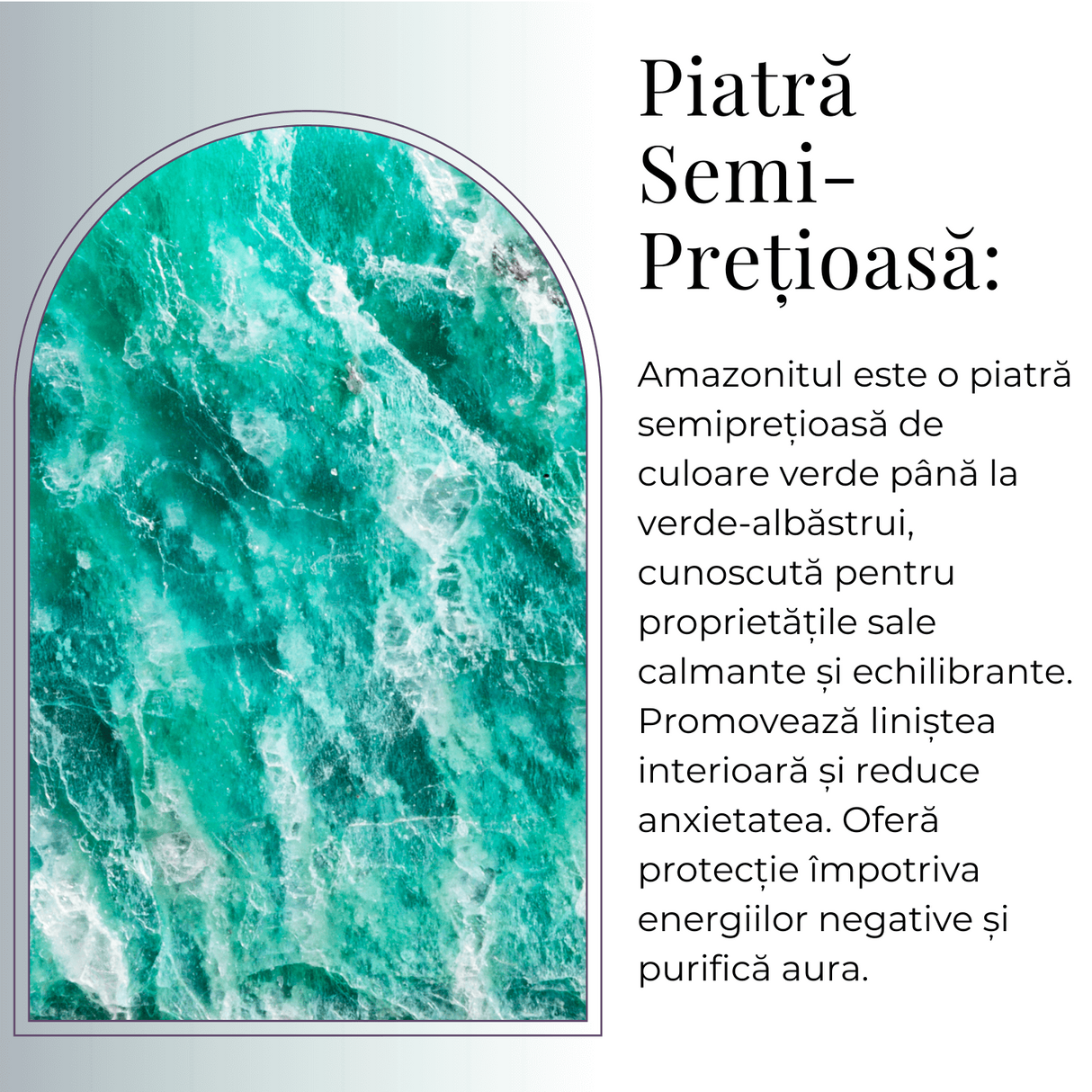 Figurina Inger 55mm din Amazonit Sculptat Manual - Protectie si Liniste