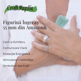 Figurina Inger 55mm din Amazonit Sculptat Manual - Protectie si Liniste