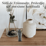Figurina Inger 55mm din Labradorit Sculptat Manual - Protectie si Liniste