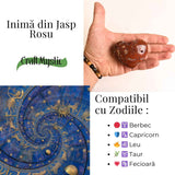 Inima din Jasp Rosu - Curaj si forta interioara in forma pura