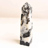 Turn din Jasp Zebra cu Druzy - Echilibru intre lumina si umbra
