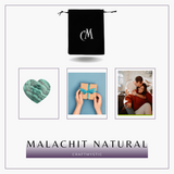 Inima de Malachit Natural 40mm - Puterea Vindecatoare la Indemana Ta