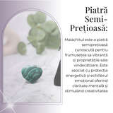 Inima de Malachit Natural 40mm - Puterea Vindecatoare la Indemana Ta