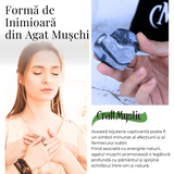 Inimioara din Agat Muschi 50-55mm - Armonie si Vindecare