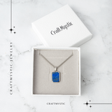 Colier din Otel Inoxidabil cu Lapis Lazuli Natural - Claritate si Armonie Interioara