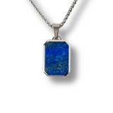 Colier din Otel Inoxidabil cu Lapis Lazuli Natural - Claritate si Armonie Interioara