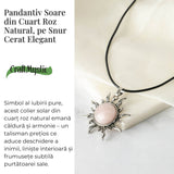 Iubire si Armonie - Colier Soare cu Cuart Roz Natural