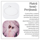 Iubire si Delicatete - Choker din Otel Inoxidabil cu Cuart Roz fatetat