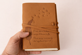 Jurnal Vintage din Piele Naturala "Aripa Libertatii" - hartie din bumbac, 18 × 13 cm