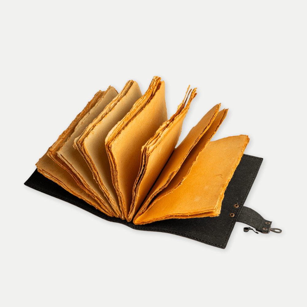 Jurnal Vintage Negru cu Arborele Vietii si 7 Pietre Chakre - Handmade, Piele Naturala