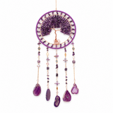 Dreamcatcher Arborele Vietii cu Ametist – Protectie Spirituala si Claritate Mentala