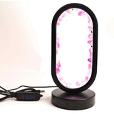 Lampa de noapte ovala cu cristale ametist brut – Lumina calmanta si protectie energetica