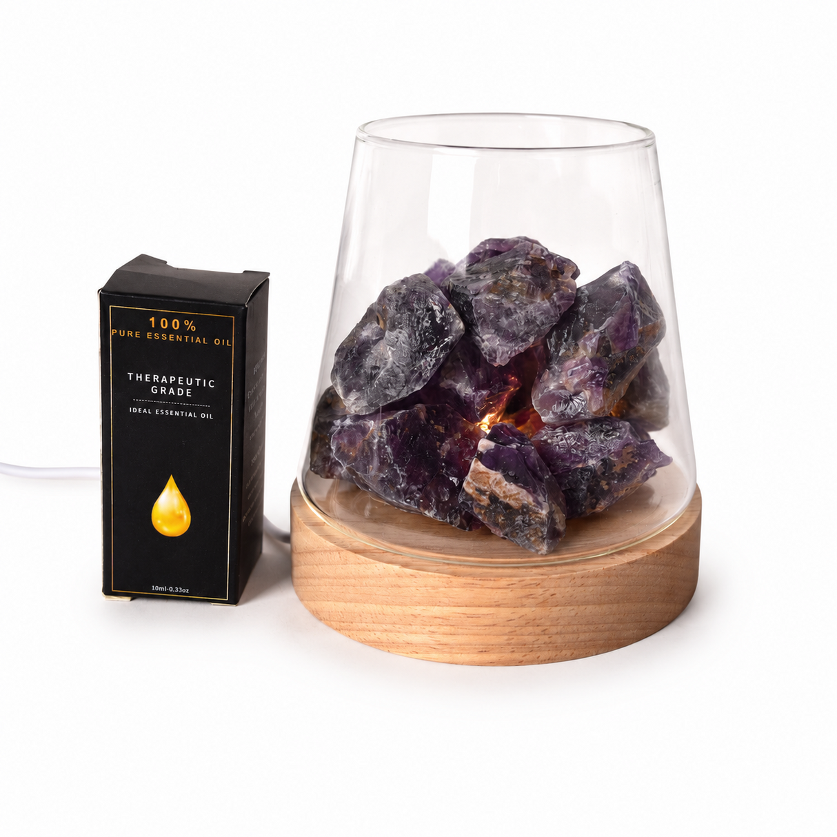Lampa cu Ametist Brut Natural – Relaxare si Atmosfera Armonioasa