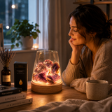 Lampa cu Ametist Brut Natural – Relaxare si Atmosfera Armonioasa