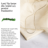 Lant Ajustabil Tip Sarpe din Argint 925 - Ajustabil 40+5 cm