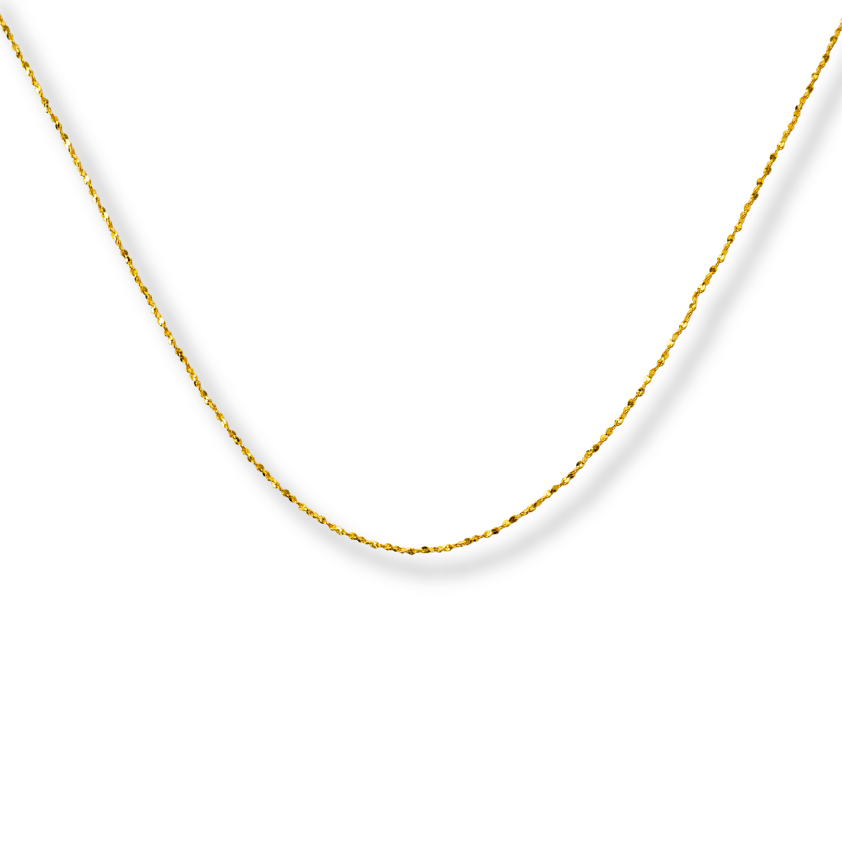 Lant din Argint 925 Placat cu Aur 18K - Subtire, Stralucitor, Reglabil