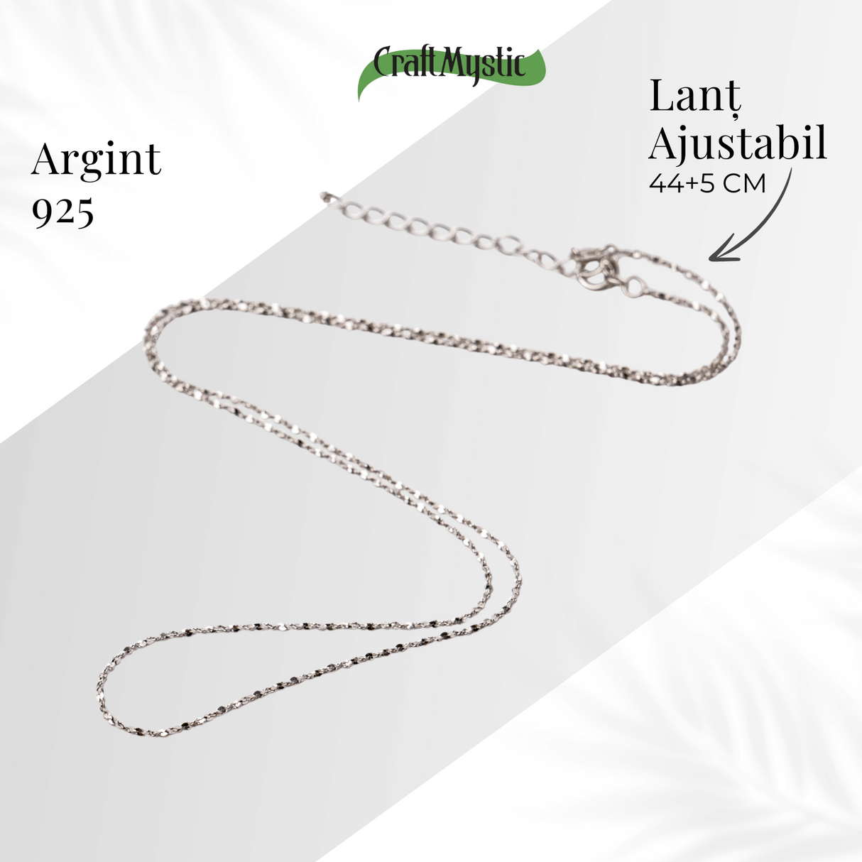 Lant Argint 925 Subtire Stralucitor - Reglabil, Elegant si Versatil