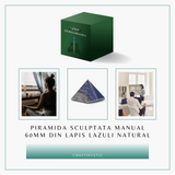 Piramida Sculptata Manual 60mm din Piatra Lapis Lazuli Naturala