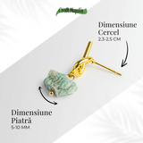 Bijuterie a Linistii - Cercei cu Amazonit si Montura Tip Nod
