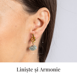 Bijuterie a Linistii - Cercei cu Amazonit si Montura Tip Nod