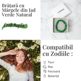 Echilibru si Vitalitate - Bratara cu Jad Verde Nefrit 10 mm