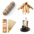 Kit de Purificare Completă — salvie, palo santo, bețișoare și suport