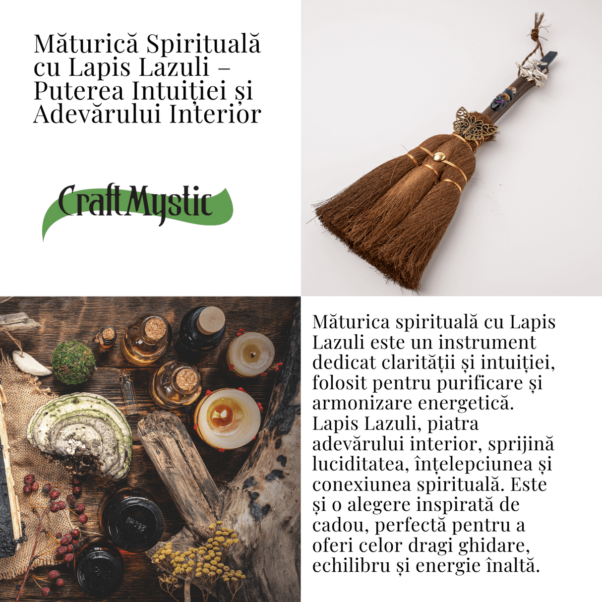 Maturica Energetica cu Lapis Lazuli si Pietre Chakre - Claritate, Intuitie si Armonie Spirituala