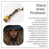 Maturica Energetica cu Fluorit si Pietre Chakre - Claritate, Liniste si Purificare Spirituala