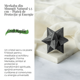 Merkaba din Shungit Natural 5.5 cm – Stea Sacra de Protectie, Purificare si Armonie Energetica