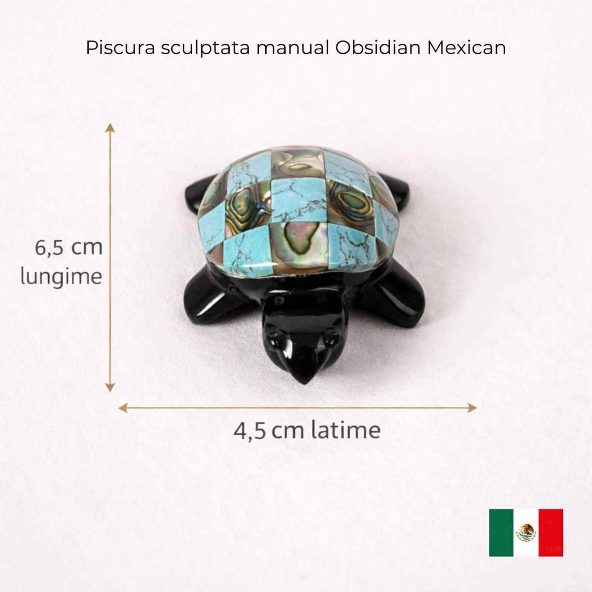 Broscuta Feng Shui din Obsidian Negru Mexican – simbol al prosperitatii si protectiei