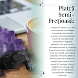Mini Lampa Broasca Testoasa cu Cristale de Ametist - Relaxare si Energie Pozitiva