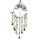 Dreamcatcher cu 7 tipuri de Cristale pentru cele 7 Chakre si Model Arborele Vietii