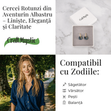 Cercei Cupru Placat Auriu cu Aventurin Albastru forma Pi - Claritate, Calm si Echilibru Interior