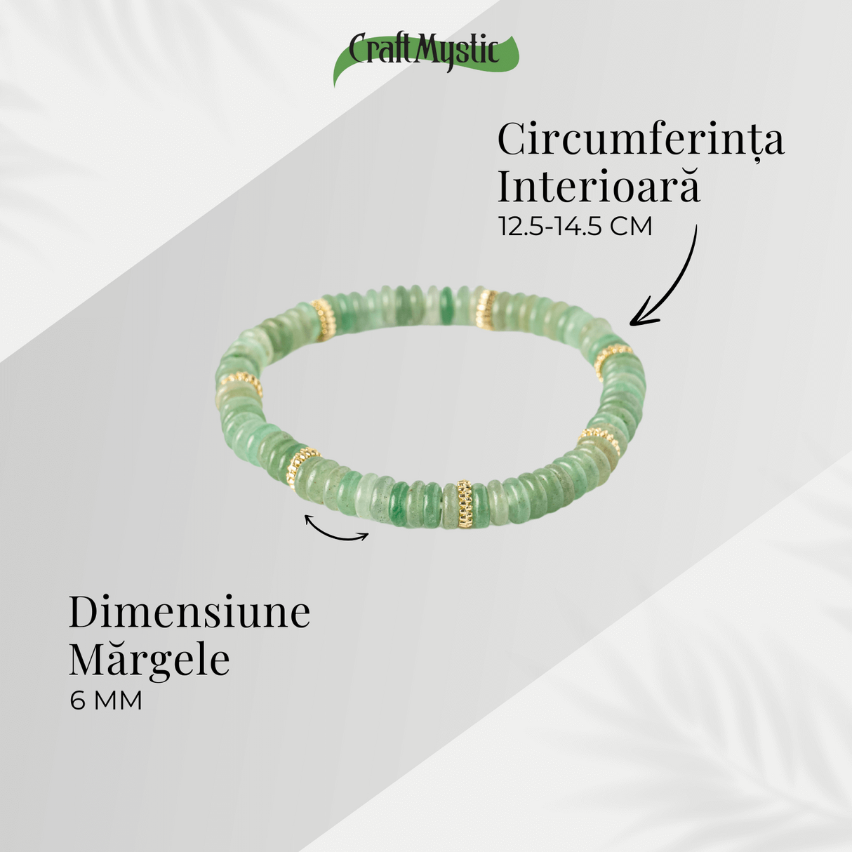 Noroc si Abundenta - Bratara din Aventurin Verde Natural