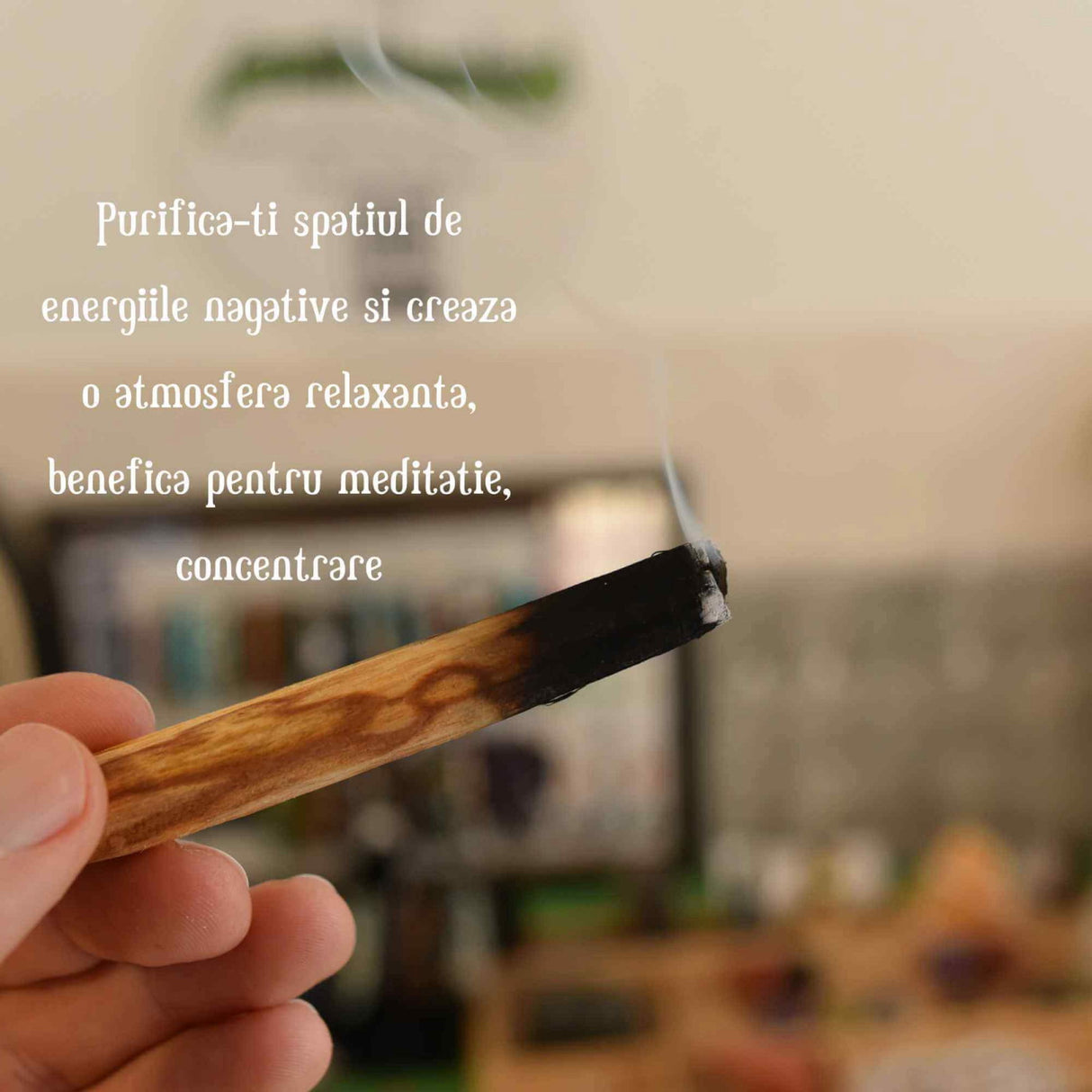 Pachet 10 Bucati Lemn \\"Sfant\\" Palo Santo + Saculet satin pastrare Original din Ecuador - Pentru Curatarea Cristalelor