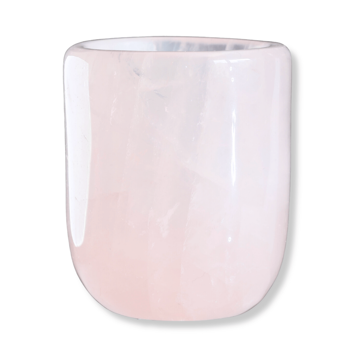 Pahar din Cuart Roz Natural, Sculptat Manual, 75 mm - Armonizare si Relaxare