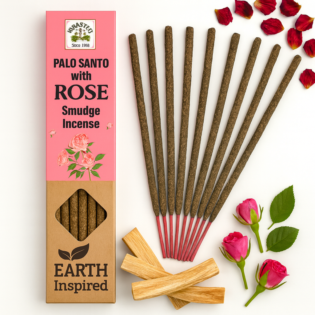 Palo Santo cu Trandafir – Betisoare Smudge Incense Earth Inspired
