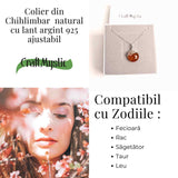 Colier argint 925 cu chihlimbar natural - eleganta si protectie