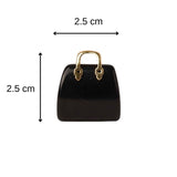 Pandantive 2.5 cm din piatra naturala Obsidian, in forma de geanta - Accesorii din piatra pentru realizarea de bijuterii, cercei, colier