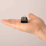 Pandantive 2.5 cm din piatra naturala Obsidian, in forma de geanta - Accesorii din piatra pentru realizarea de bijuterii, cercei, colier