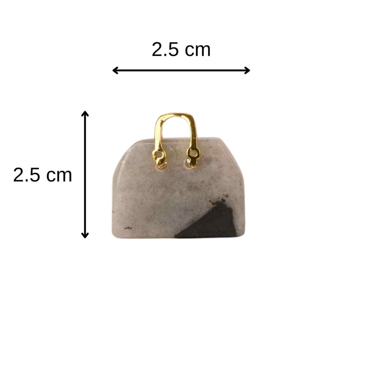 Pandantive 2.5 cm din piatra naturala Jad Polar, in forma de geanta - Accesorii din piatra pentru realizarea de bijuterii, cercei, colier
