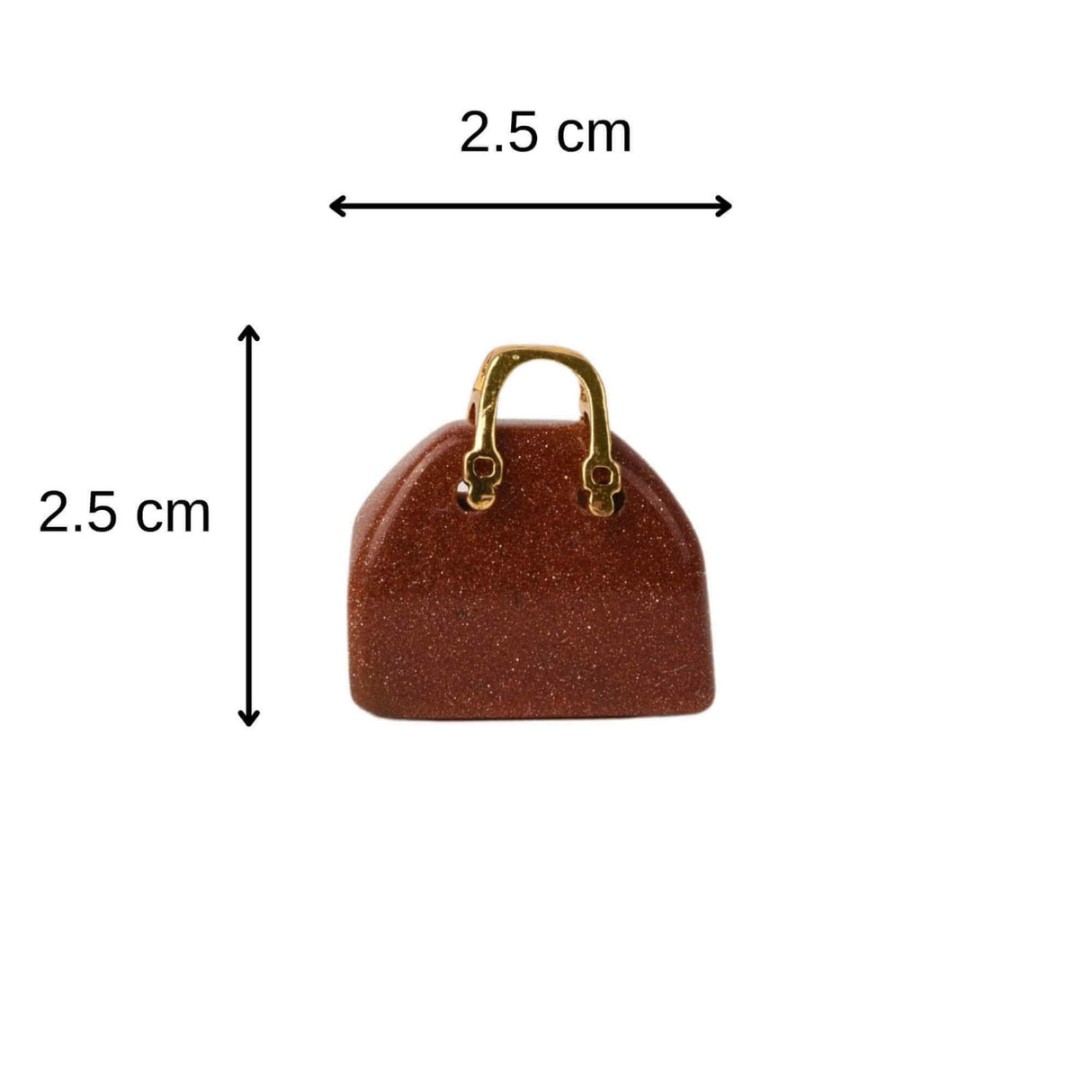 Pandantive 2.5 cm din piatra naturala Nisip auriu, in forma de geanta - Accesorii din piatra pentru realizarea de bijuterii, cercei, colier
