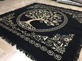 Panza Sacra pentru altar magic - Design Tree of Life Arborele Vietii - Vrajitorie Tarot Wiccani Spiritualitate