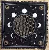 Panza Sacra pentru altar magic - Design Moon Phases - Vrajitorie Tarot Wiccani Spiritualitate