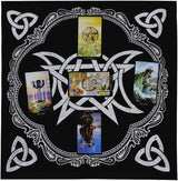 Panza sacra pentru altar magic - Design unic Pentagram Argintiu - Vrajitorie Tarot Wiccani Spiritualitate