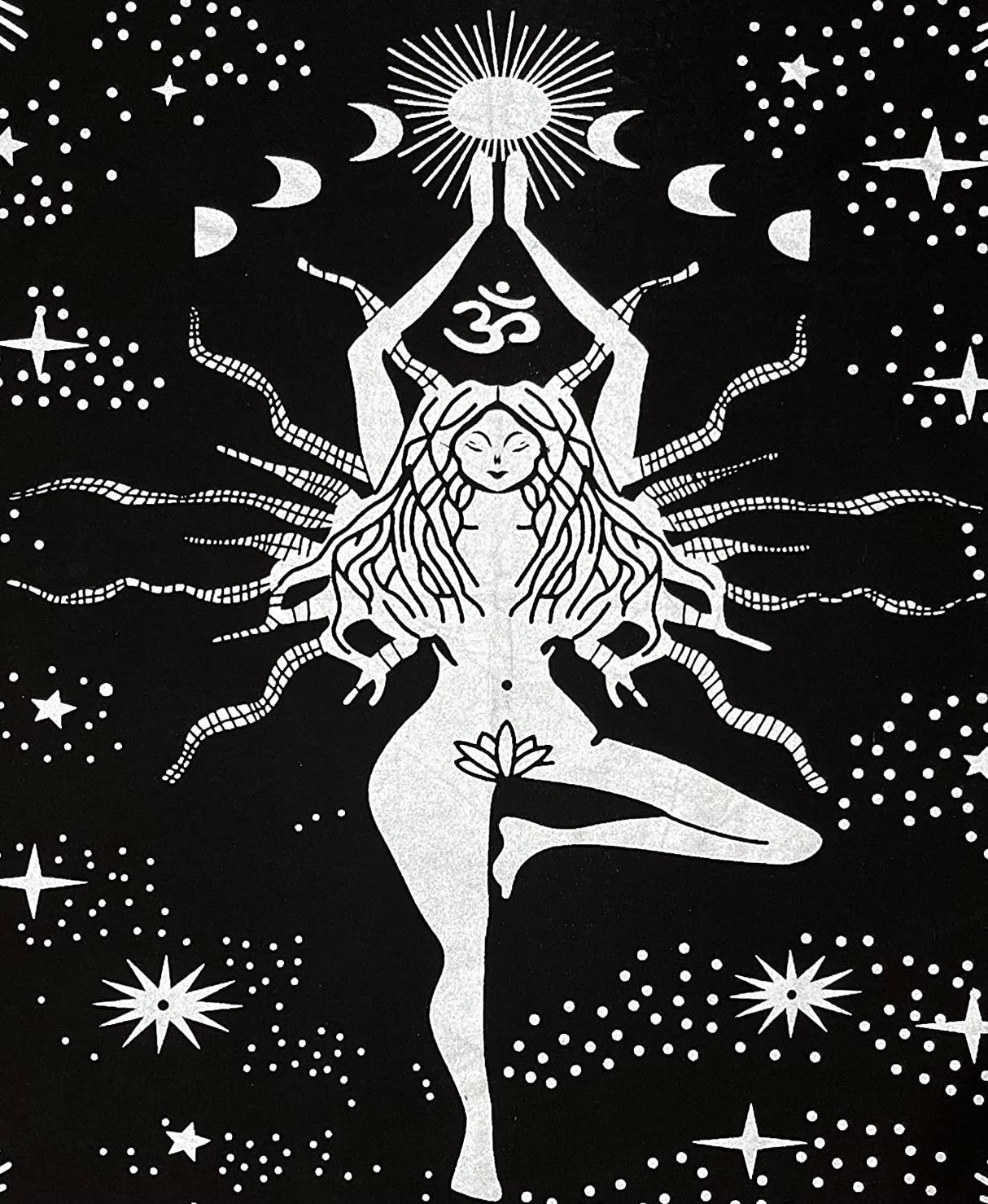 Panza Sacra pentru altar magic - Design Triple Goddess Natraj - Vrajitorie Tarot Wiccani Spiritualitate