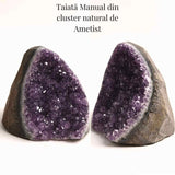 Geoda de ametist natural, taiata manual - Protectie si echilibru H= 10-11 cm L= 6-8 cm 500-600 gr